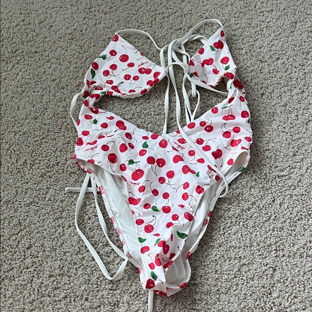 Frankies bikinis x Sydney Sweeney Gemma one piece cherries